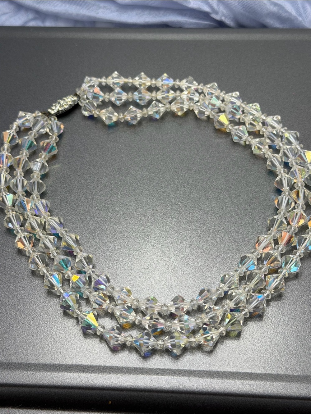 💚2/$60 Vintage Austrian Crystal Cluster Necklace made in England